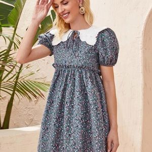 Mini dress with collar